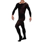 RUIBAVYA Herren Bodystocking Sexy Jumpsuit Matte GanzköRper Strumpfhose Nylon Bodystocking