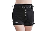 Heavy Duty Lockable Nappy Cover ABDL - Anti Diaper Removal Adult Baby Shorts with Segufix Locks (M, Schwarz)