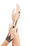 Balinco GOTHIC CHARLESTON ARMBAND 2er SET, Schwarz, Handstulpen, Fingerlose Handschuhe Damen, Karneval Accessoires, Fasching, Fastnacht, Halloween, Mottoparty