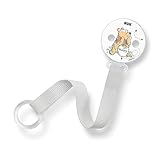 NUK Disney Winnie Puuh Schnullerband & Clip | Für alle Schnuller mit und ohne Ring | Robust und Bruchsicher | 1 Stück