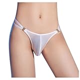 Herren Sissy Panties Femboy Tanga Unterwäsche Jockstrap Dessous für Crossdresser, Weiss/opulenter Garten, Einheitsgröße