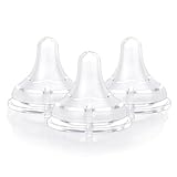 LittleForBig Silikon Soft Touch Erwachsenen Flaschensauger Ersatzteile für Flaschen - Strukturierte Oberfläche 3er-Pack