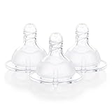 LittleForBig Silikon Soft Touch Erwachsenen Flaschensauger Ersatzteile für Flaschen - Spiraltextur 3er-Pack