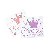 FUNNETOYU 2 Stück 2 teiliges selbstklebendes Prinzessinnen Wandtattoo Lila Kreative DIY Wanddeko für Mädchenzimmer Kinderfreundliche Schlafzimmerdekoration Einfach anzubringen und