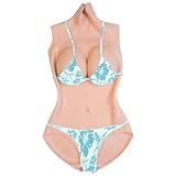 LCUPPON Silikon Bodysuit 4a Grad Vollkörper Brustplatte G Cup weiblicher Silikon Körperanzug Cosplay (Beige, G)