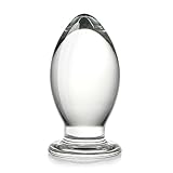 SXOVO Glas Butt Plug, Clear Anal Plugs Butt Plug Kristallglas Dildo Anal Klassische Dildos Anal Dildo Anal Toys Sexspielzeug für Männer und Frauen, Erwachsene Paare, Einsteiger (M)