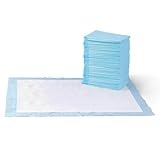 Amazon Basics Trainingspads für Hunde und Welpen, auslaufsicheres 5-lagiges Design mit schnell trocknender Oberfläche, XL (60 Stück), Blau