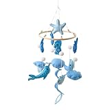 Vmiorzq Mobile für Kinderbett, Mobile zum Aufhängen, Meeresmotiv, beruhigende Bettglocke, hängbar für Deckendekorateure, Jungen, Mädchen, Foto-Requisiten, neue Eltern, Kinderzimmer, Kinderwagen