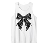 Kokette Schleife Schwarz Rose Blume Floral Emo Goth Soft Grunge Tank Top