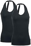 RED by EMP Damen Schwarze Neckholder Tops im Doppelpack XL