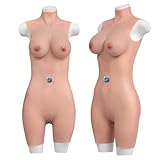 Jomyu Realistische Silikon brüste 3-Point Bodysuit Brustformen Brustprothese für crossdresser bodysuit ganzkörper Drag Queen Transgender D Cup fake boobs silicone bodysuit Sexspielzeug für Männer Solo