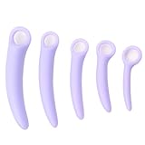 GKLWEJ Vaginal Dehnung, Dilatoren für Frauen mit 5 Silikon Dilator Vagina, Vaginaldehner Analplug Set, Analdehner für Frauen, Plug für Frauen Sex Violett