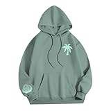 RMBLYfeiye Essentials Hoodie Pullover Damen Herbst Halloween Lange Hoodies Teenager Backprint Worst Behavior