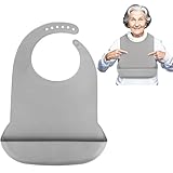 PANYI Silikon Lätzchen für Erwachsene Wasserdicht Adjustable Silicone Adult Bib Wiederverwendbar Lätzchen Erwachsene Geeignet für Erwachsene Oder äLtere Menschen(42 * 28cm)