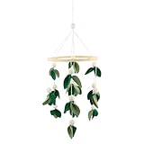 Baby-Bettglocke, Mobile Baby Holz Windspiel Dekor, Baby Bett Deko, 3D Blätter Hölz Kinderzimmer Hängende Bettglocke, Holz Ornament Geschenk Für Baby Mädchen Jungen