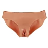 Crossdresser Sissy Höschen Vagina Höschen Silikon Unterhose Fake Vagina mit Einsetzbarer Vagina Hose Slip Fake Pussy Gaff Panty Erotische Slips für Herren Transgender Sissy Kleidung für Crossdresser