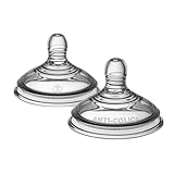 Tommee Tippee-Babyflaschensauger, Advanced Anti-Kolik-Flaschensauger, brustähnlich, weiches Silikon, schneller Durchfluss, 6+ M., Zubehör, 2er-Pack