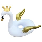 Baby Schwimmring Aufblasbarer, Baby Schwimmring, Baby Schwimmhilfe, Schwimmsitz Kleinkinder, Baby Schwimmhilfen mit Schwimmsitz PVC für Kleinkind 6 Monate bis 48 Monat (Swan (White))