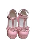 Damen Platform Mary Jane Schuhe Sweet Toe Knöchel Gothic Plattform Kleid Pumps Schuhe Chunky Plattform Schuhe Lackleder Kleid Schuhe