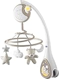 Chicco Next2Dreams Babybett Mobile mit Licht und Musik - 3 in 1 Baby Mobile Kompatibel mit Next2Me Babybett, mit Soundeffekten, Nachtlichtprojektor und Klassischer Musik - 0+ Monate, Beige