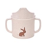 LÄSSIG Kinder Trinklernbecher mit Henkel und abnehmbarem Deckel 150 ml/Sippy Cup Little Forest Rabbit