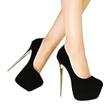 HOMDREAM High Heels 16CM High Heels Plus Size Sexy Pole Dance Schuhe Cosplay Sexy Männer Und Frauen,Black-39