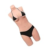 KUMIHO Silikon Brüste 3 Point Bodysuit Künstliche Brüste Brustprothesen für Transgender Crossdresser D Cup Elfenbein