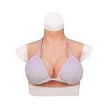 YRZGSAWJ Realistisch Brüste Silikon Crossdresser C-G Cup Fake Brustplatte für Crossdressing Cosplay Party (Color 2, C Cup Baumwollfüllung)