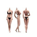 AMITD 1/6 Maßstab weiblicher Körper,12inch Asian Girl Type Seamless Figure Körper Super Flexible Large Bust Miniature Action Figure Collectible (Normal Haut AB003S)