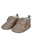 Sterntaler Baby Krabbelschuhe uni – Unisex Babyschuhe aus Canvas mit Jerseyfutter – Knöchelhohe Baby Schuhe mit rutschfester Sternensohle – Krabbelschuhe aus Baumwolle – Größe 20, Farbe graubeige