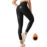 Neteson PU Leder Leggings Damen High Waist Kunstleder Leggings Sexy Booty Strumpfhosen Stretch Leggings Push Up Lederhose