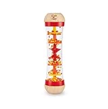 Hape Regenmacher | Musikspielzeug zur ersten Sinneswahrnehmung, Babyspielzeug, Mini-Rassel aus Holz, rot, ab Geburt