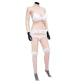 KUMIHO Silikonbrüste Brustprothese künstliche brüste Vagina Slip Bodysuit mit Katheter für Transgender Crossdresser - Vierte Generation - D Cup