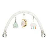 Momi Baby-Bogen Zizi Spielbügel zur Montage an Babywippe, Kinderwagen, Babyschale oder Kinderbett, mit 3 abnehmbaren sensorischen Spielzeugen, einfache Klemm-Montage ohne Werkzeug