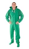 Forever Lazy Onesie/Pyjama für Erwachsene, Unisex, mit Füßen, grün, unilazy_Green_Footed_m