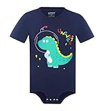 Landofgenie Männer Bodysuit One Piece Shirt Jumpsuit Herren Unterwäsche Rundhalsausschnitt Onesie Baumwolle Marineblau M