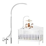 Mobile Halterung Weiß, Mobile Halter Bett Verstellbare Mobile Wickeltisch für Babybett Halterung Gestell Stange für Aufhängung Windspiele Bettglocke Zubehör