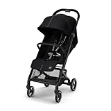 Cybex Gold Kinderwagen Beezy mit One-Pull Harness, Ab Geburt bis ca. 4 Jahre (max. 22 kg), Kompakt und ergonomisch, Moon Black (Schwarz)