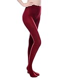 EVERSWE 80D Microfaser Damen Strumpfhose (L/XL, Weinrot)