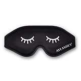 AYLASHES 3D Schlafmaske - Schlafmaske mit Mulde für Wimpernextensions, ideal für Seiten- & Bauchschläfer, verstellbar, atmungsaktiv & waschbar, vegan & dermatologisch getestet