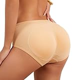 ZENGSING Damen Push Up Unterhose, Butt Lifter Höschen, Frauen Enhancers Fake Ass, Figurformende Miederslip, Hip Enhancer Shapewear, Po Heber Unterhose (Hautfarbe, S)