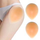 Selbstklebende Silikon Hüftpolster Damen – Unsichtbare Shapewear Damen Hip Pads & Po-Polster für Natürliche Figur – Bequeme Hip Dips Pads für Kleider, Hochzeit, Crossdresser – Hautfarbe – 1 Paar