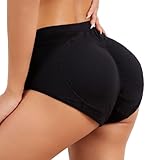 ZENGSING Damen Push Up Unterhose, Butt Lifter Höschen, Frauen Enhancers Fake Ass, Figurformende Miederslip, Hip Enhancer Shapewear, Po Heber Unterhose (Schwarz, M)