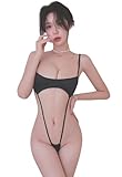 DEDLSEME Damen Dessous Sexy Bodysuit Eröffnung Unten Rollenspiel Unterwäsche