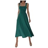 Sommer Damen Korsettkleid - Midi A-Linie Spaghetti Kleider Sommerkleid Coquette Ärmellos Sommer Corset Dress Coquette Dress Sexy Schicke Rückenfrei Korsettkleid Langes Kleid