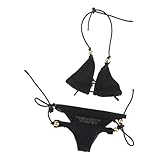 2-Teiliges 1/6 Maßstab BH- und Slip-Unterwäsche-Set aus schwarzem Stoff für 12'' Action-Figur Zubehör