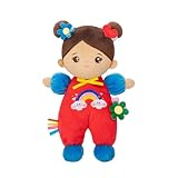 OUOZZZ Baby Puppe, Weiche Stoffpuppe mit Kleidung, Bräunen Latino Mini-Puppe Kuschelpuppe für Kinder ab 3 Monaten - Baby Geschenk zur Geburt Mädchen Jungen, 25cm