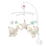 Fehn Musik Mobile Meereskinder - Baby Einschlafhilfe Musikspielzeug - Spieluhr Melodie 'Schlaf Kindlein Schlaf' - Musikmobile Babybett Zubehör Spielzeug für Babys und Neugeborene von 0–5 Monaten