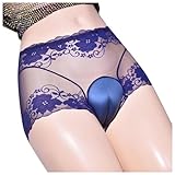 Darringls Herren Spitze Durchsichtiges Unterhose Sissy Slip Boxershorts Sexy Transparent Unterhosen Erotische Hipster Panty Pouch Crossdress Reizwäsche Low Rise Boxerbriefs Vatertagsgeschenk