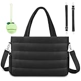 Kubay Wickeltasche, Tragetasche, Baby-Wickeltasche, Umhängetasche, Krankenhaus-Tasche, Reise, große Mama-Tasche, mit Silikon-Schnulleretui, Schwarz, Large